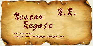 Nestor Regoje vizit kartica